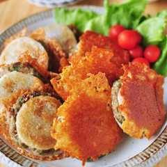 รูปของ チーズの羽根付き。長芋のはさみ焼き