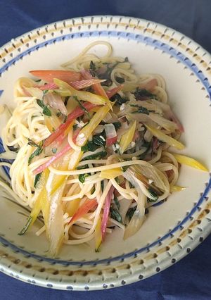 スイスチャードのオイルパスタ-レシピのメイン写真