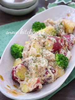 鶏肉とさつまいもの豆乳煮-レシピのメイン写真
