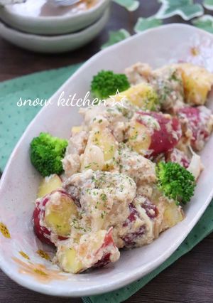 鶏肉とさつまいもの豆乳煮-レシピのメイン写真