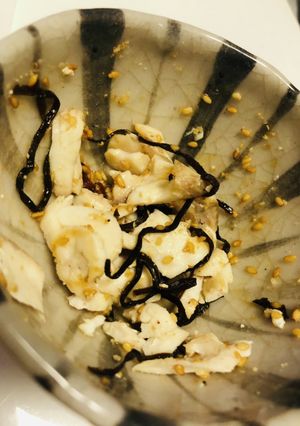 鯛お刺身焼いて昆布あえる-レシピのメイン写真