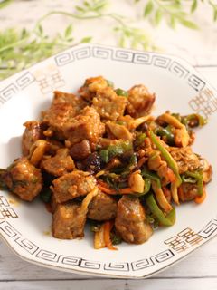 簡単!ハンバーグリメイク中華炒め-レシピのメイン写真