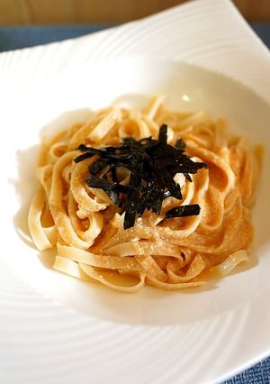ヴィーガン・ウニ風味クリームパスタ-レシピのメイン写真