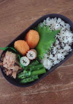 JK☆アスパラバター醤油弁当♪-レシピのメイン写真