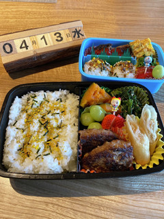 2022.4/13 中学生小学生男子弁当-レシピのメイン写真