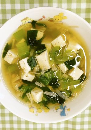 保育園給食★青菜と豆腐のスープ-レシピのメイン写真