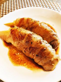 肉巻きタケノコステーキ-レシピのメイン写真
