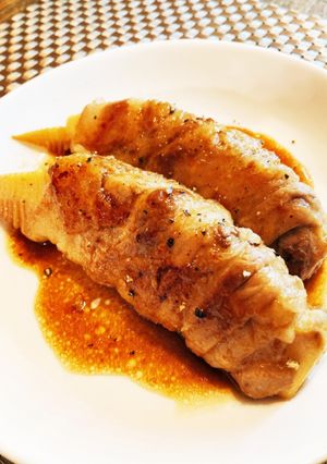 肉巻きタケノコステーキ-レシピのメイン写真