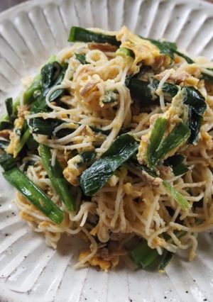 ニラたっぷり！ニラのそうめんチャンプルー-レシピのメイン写真