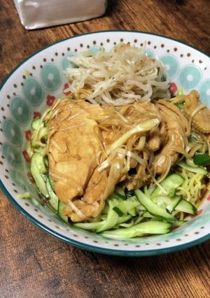 鶏ムネたっぷり冷やし中華-レシピのメイン写真