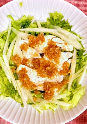 茹で鶏に油淋鶏たれ さっぱりと-レシピのメイン写真