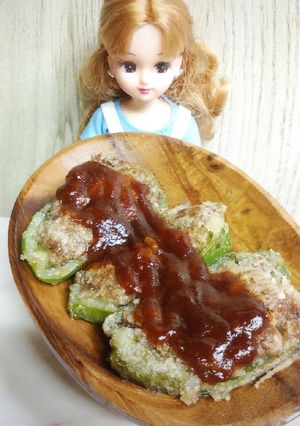 リカちゃん♡薄切り肉でピーマンの肉詰め-レシピのメイン写真