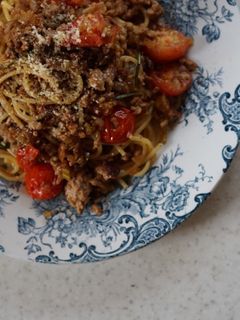 スパイスミートソースパスタ-レシピのメイン写真