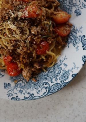 スパイスミートソースパスタ-レシピのメイン写真