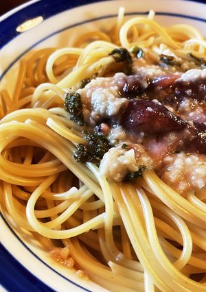 ふきのとうペースト&蛍烏賊塩麹漬パスタ-レシピのメイン写真