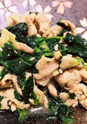 豚肉とほうれん草のゆず味噌炒め-レシピのメイン写真