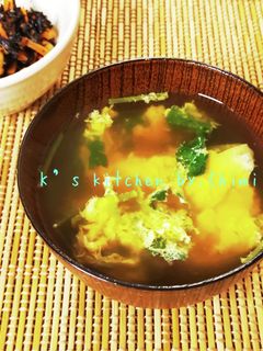 簡単☆ふんわり 三つ葉の卵とじ お吸い物-レシピのメイン写真