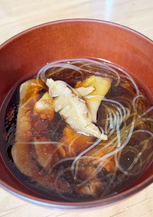 マイメモ♪鶏肉、干し椎茸、春雨のスープ-レシピのメイン写真