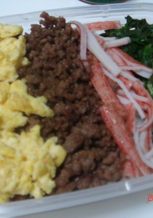 困った朝に・・・4色丼弁当★★-レシピのメイン写真