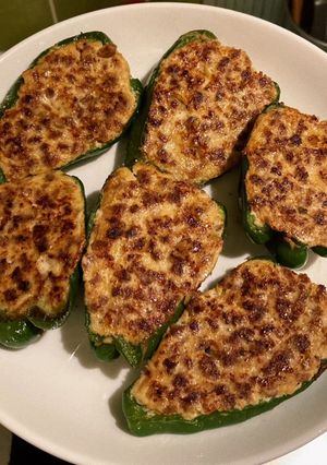 大豆ミートと豆腐のピーマン肉詰め風-レシピのメイン写真