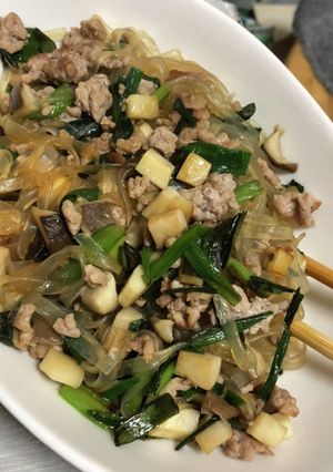 豚ひき肉と春雨のオイスター炒め-レシピのメイン写真