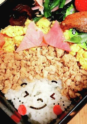 アフロヘアーそばかすガール♪簡単キャラ弁-レシピのメイン写真
