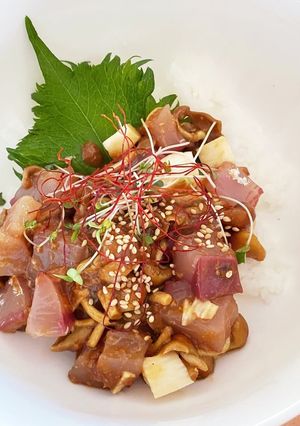 生なめことブリのピリ辛丼-レシピのメイン写真