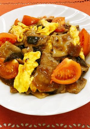 豚バラとトマトのふんわり玉子炒め-レシピのメイン写真