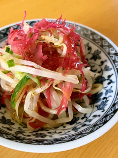 色鮮やか!とさかのりともやしの和え物-レシピのメイン写真