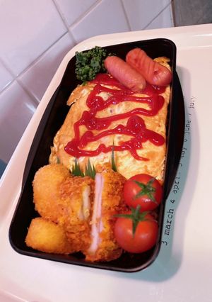 男子高校生弁当④ 2022/04/14-レシピのメイン写真