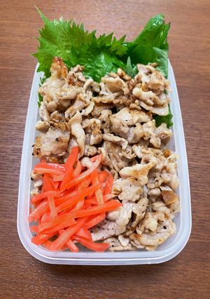 簡単★豚肉の塩炒め弁当-レシピのメイン写真