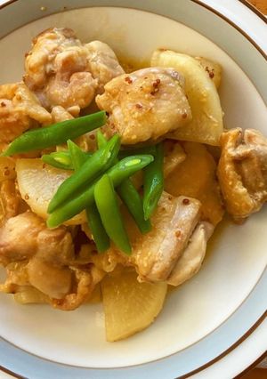 鶏肉と大根の味噌マスタードコクマヨ炒め-レシピのメイン写真