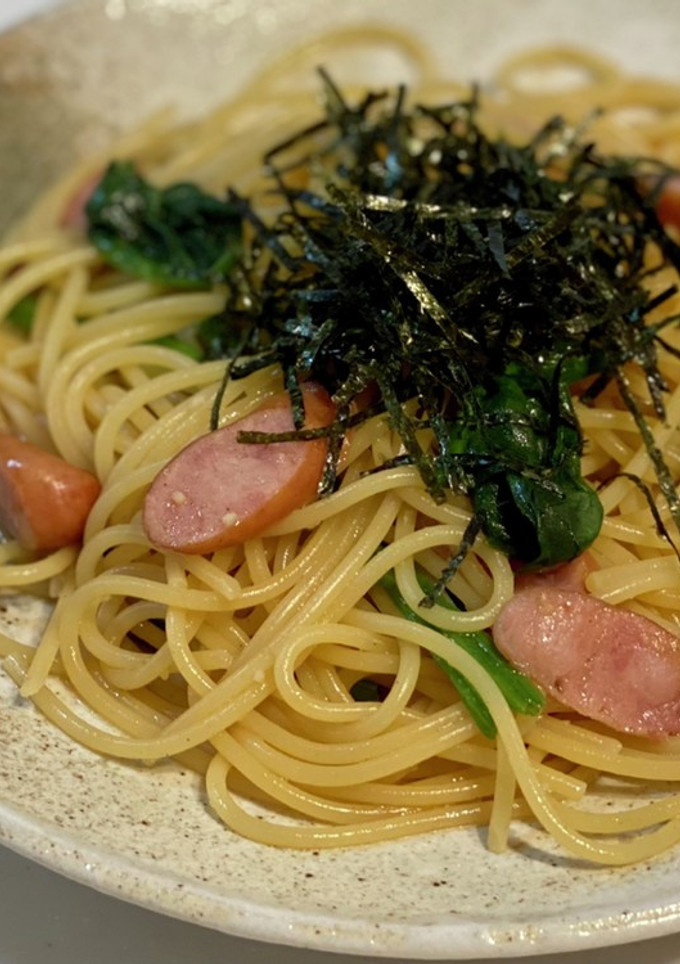 ソーセージとほうれん草の和風パスタ-レシピのメイン写真