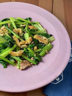 *小松菜と油揚げ、ツナの炒めもの*-レシピのメイン写真