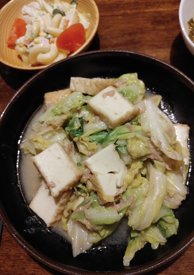 春キャベツと厚揚げとツナの味噌炒め-レシピのメイン写真