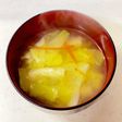 キャベツ 人参 油揚げの味噌汁^^
