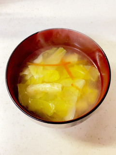 キャベツ 人参 油揚げの味噌汁^^-レシピのメイン写真