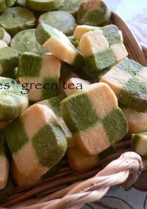 抹茶の市松模様クッキー☆-レシピのメイン写真