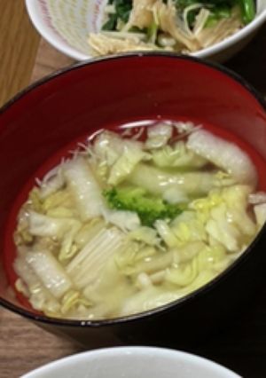 肉なし白菜とブロッコリーのコンソメスープ-レシピのメイン写真