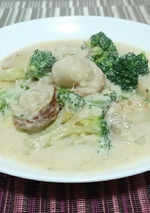 超簡単！ホタテとブロッコリーのクリーム煮-レシピのメイン写真