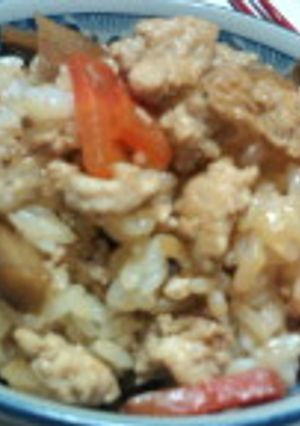 鶏ひき肉とごぼうの混ぜご飯-レシピのメイン写真