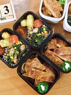 ポークステーキ弁当 22/4.13-レシピのメイン写真