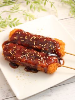 簡単!串カツ 黒酢餡かけ-レシピのメイン写真