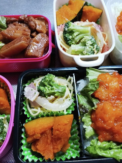 高校生息子、旦那、娘弁当(4/15)-レシピのメイン写真