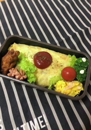 高校生弁当4/15オムライス弁当-レシピのメイン写真