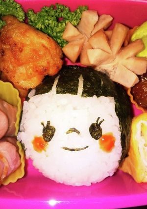 春の遠足弁当(女の子ツナマヨおにぎり)-レシピのメイン写真