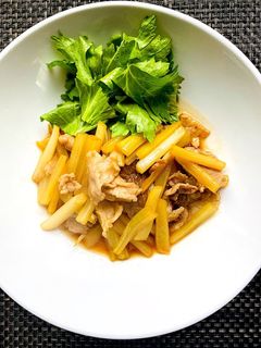 セロリと豚肉のきんぴら-レシピのメイン写真