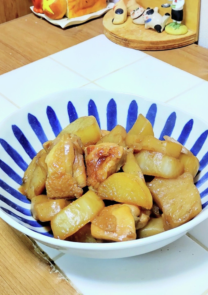 照りうま♪鶏肉、大根、蒟蒻の煮物-レシピのメイン写真