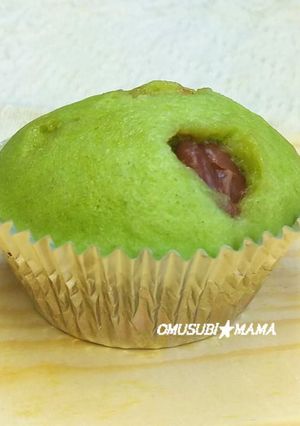 抹茶味には金時豆&米粉の蒸しパン-レシピのメイン写真