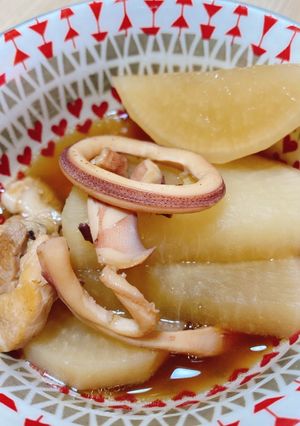 ♡イカと大根と鶏肉の煮物♡-レシピのメイン写真